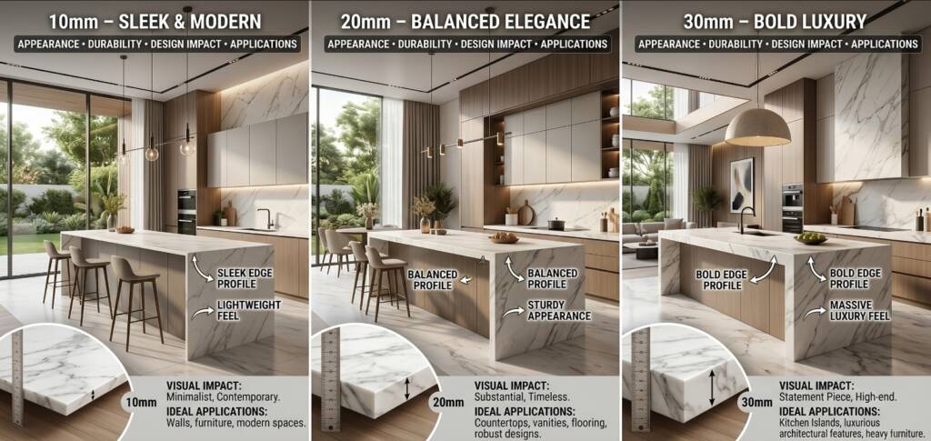 marble thickness guide
